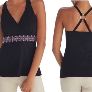 WHBM Embroidered Waist Ring Back Tank Size M